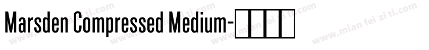 Marsden Compressed Medium字体转换